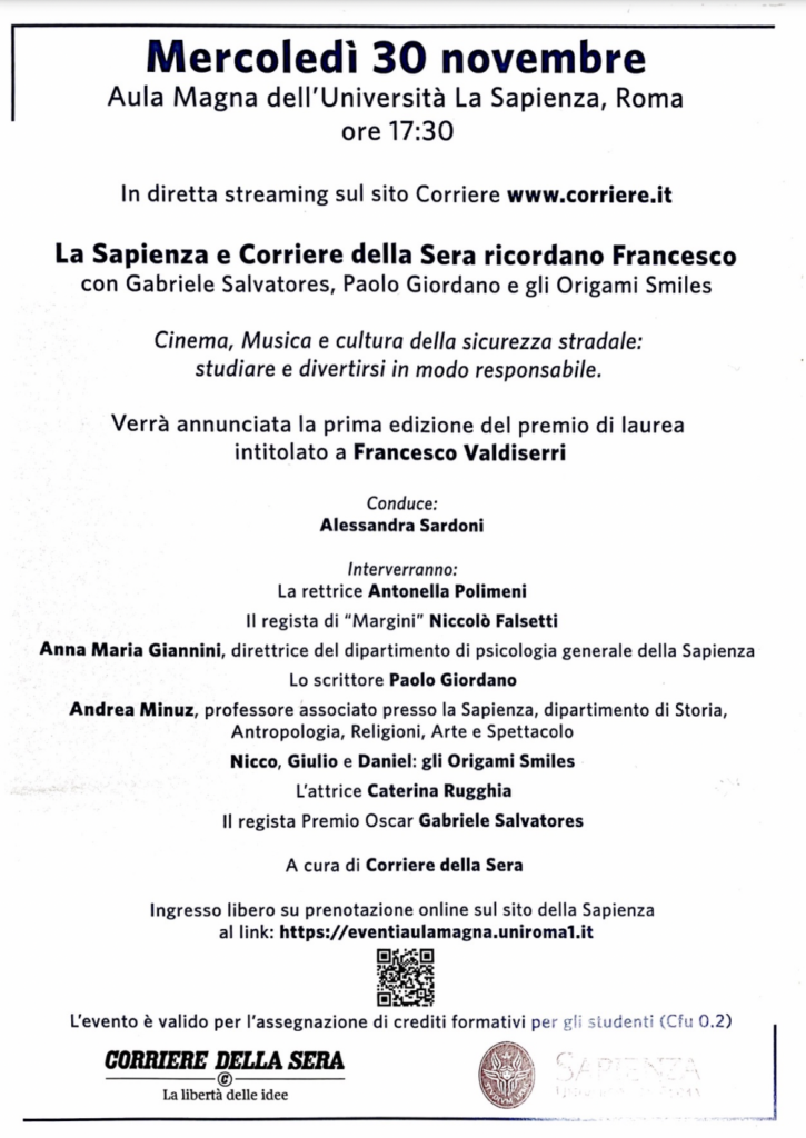 Premio di Laurea Francesco Valdiserri