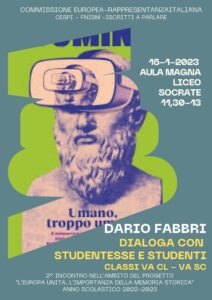 Locandina incontro Dario Fabbri 16 gennaio 2023